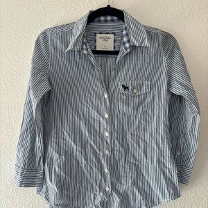 Abercrombie & Fitch Navy Striped Shirt